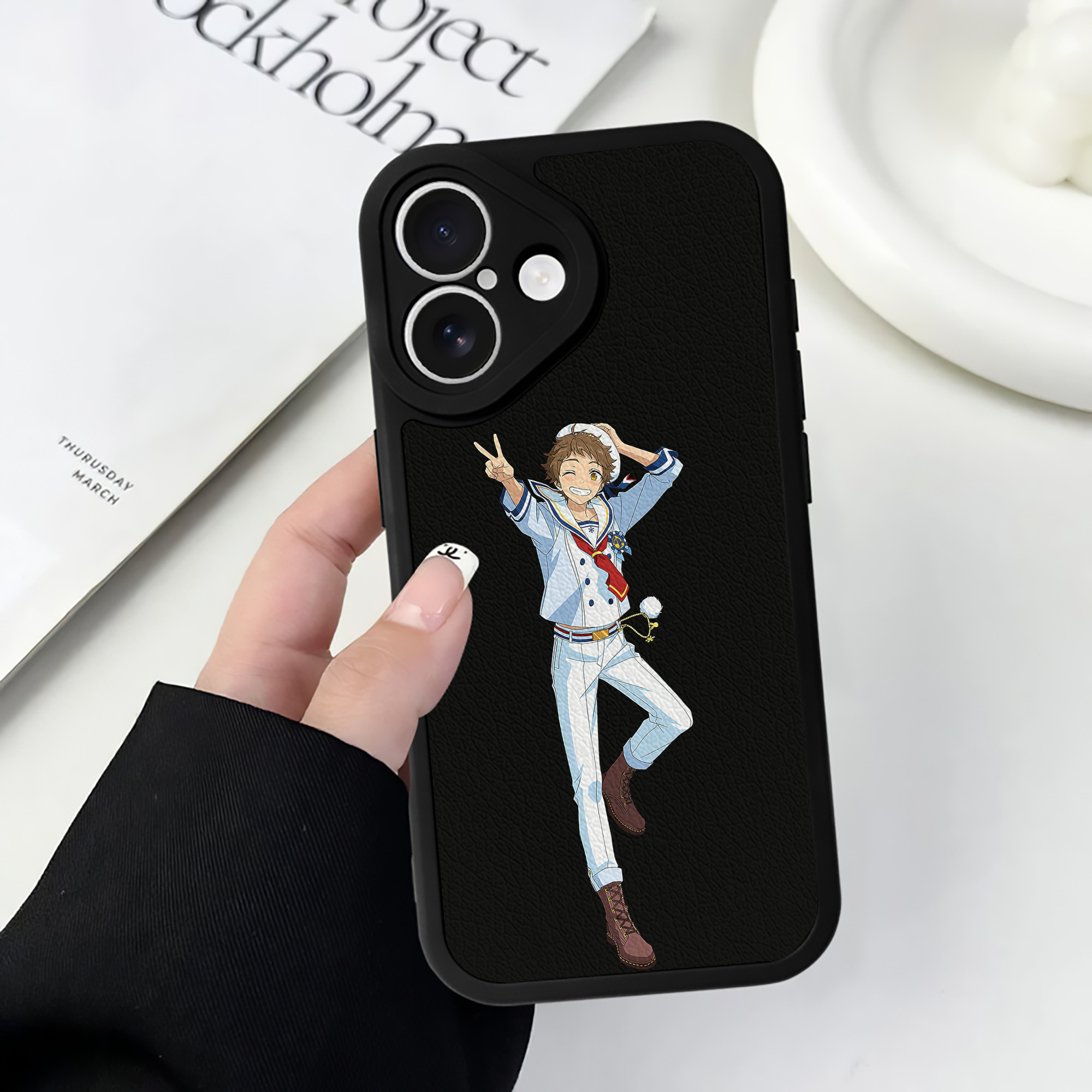 （画像用） あんさんぶるスターズ! Ensemble Stars 【iPhone 16シリーズ対応】シリコンスマホケース（レザー調） 材質：シリコン
